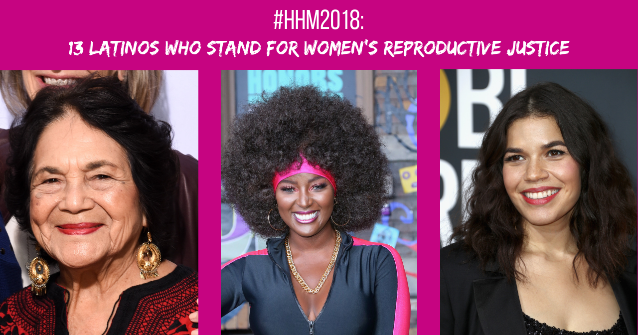 An image of three Latina women and "13 Latinos Who Stand for Women"