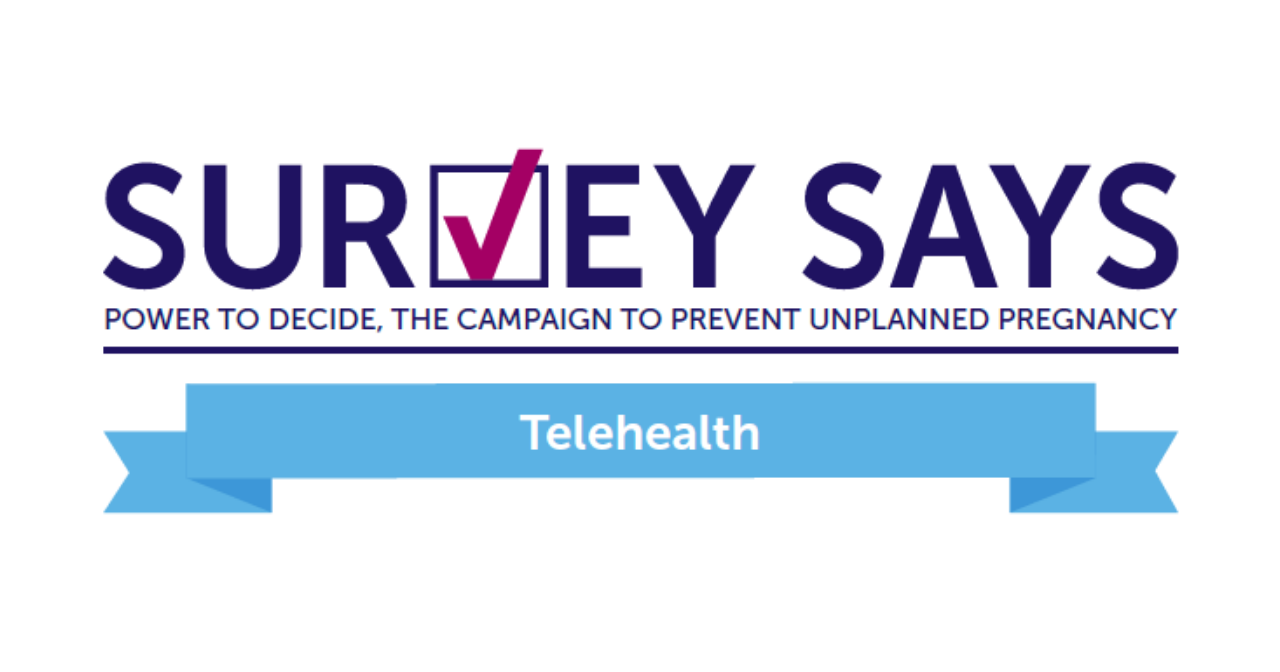 The words, "Survey Says: Telehealth" 