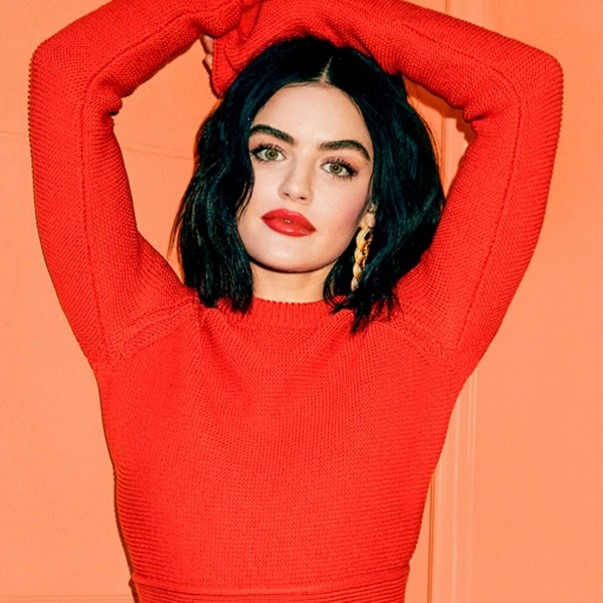 A portrait photo of Lucy Hale